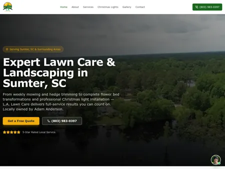 L.A. Lawn Care website preview